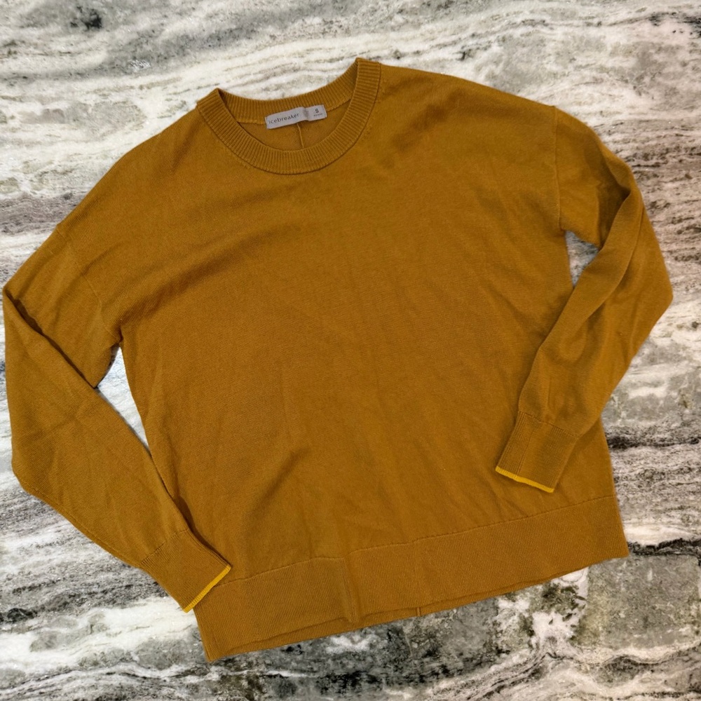 Icebreaker Women's Crew Neck Sweater in Mustard